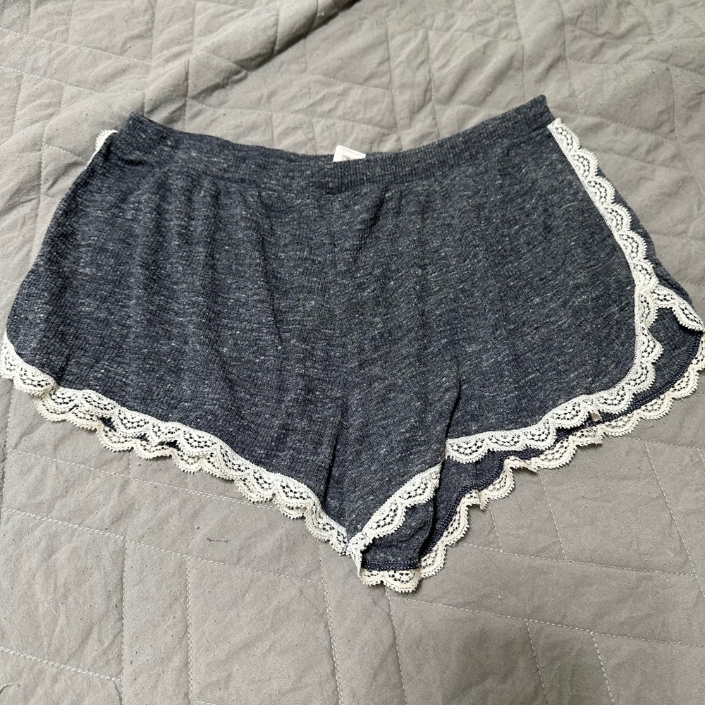Victoria secret Lace Trim Sleep Shorts - Gray